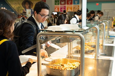 Students in the Cafeteria for Lunch