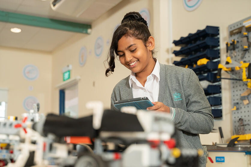 student in a MIT class